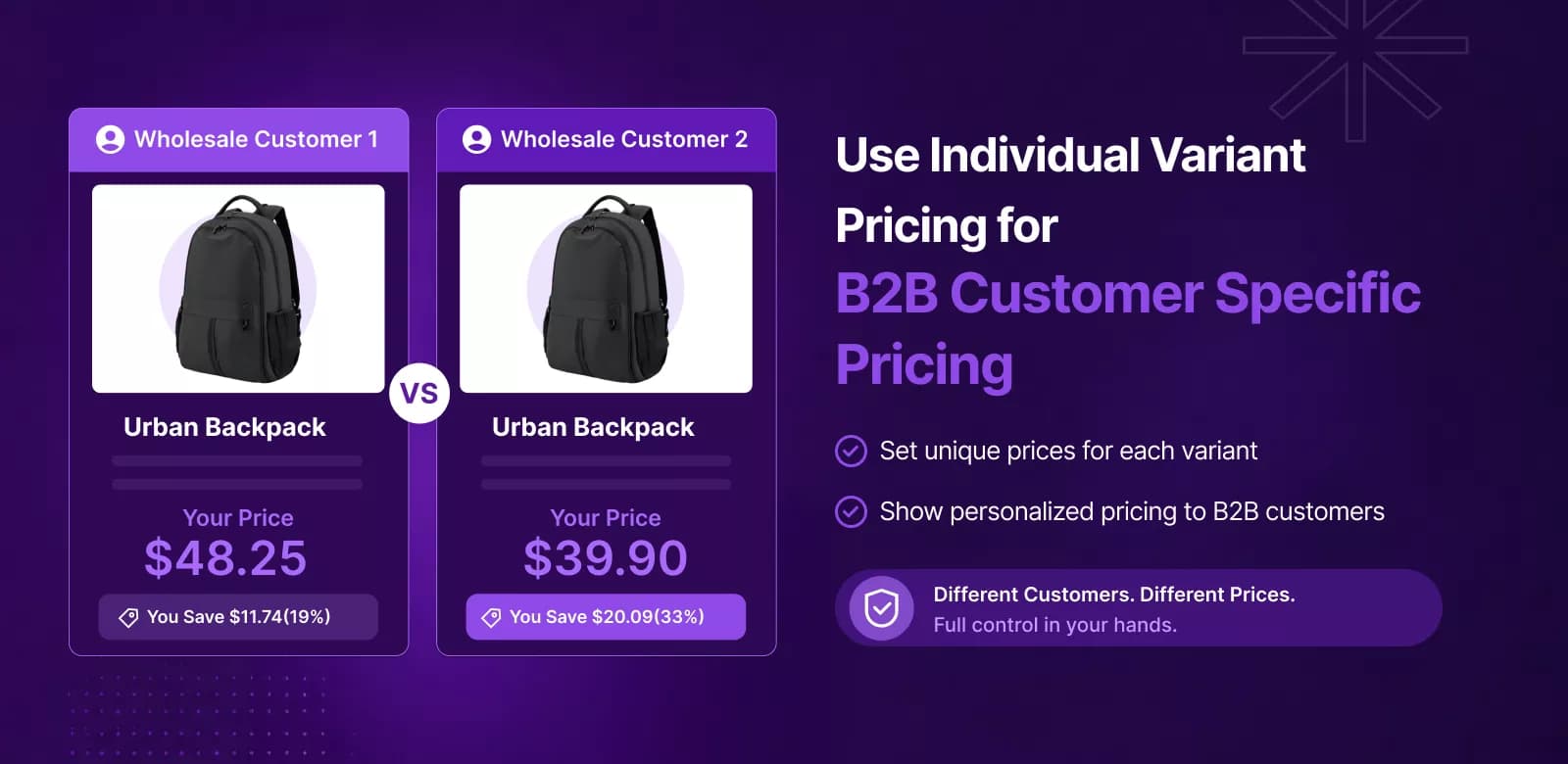 Use Individual Variant Pricing for B2B Customer Specific Pricing