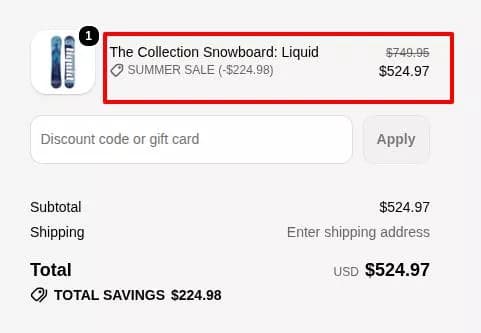 Cart Discount