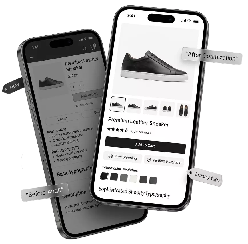 Shopify CRO audit report mockup