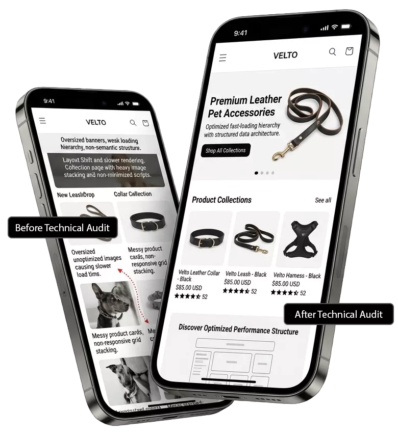 Shopify CRO audit report mockup